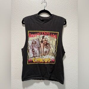 Britney Spears Circus Tour 2009 Custom Muscle Cut Tee Shirt